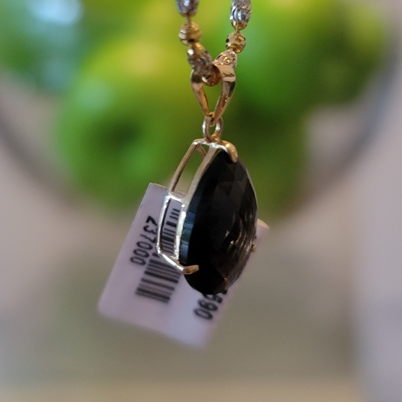 Natural Smoky Topaz 3-prong 14K Gold Pendant  (❌️Not Plated) - Picture 5 of 5